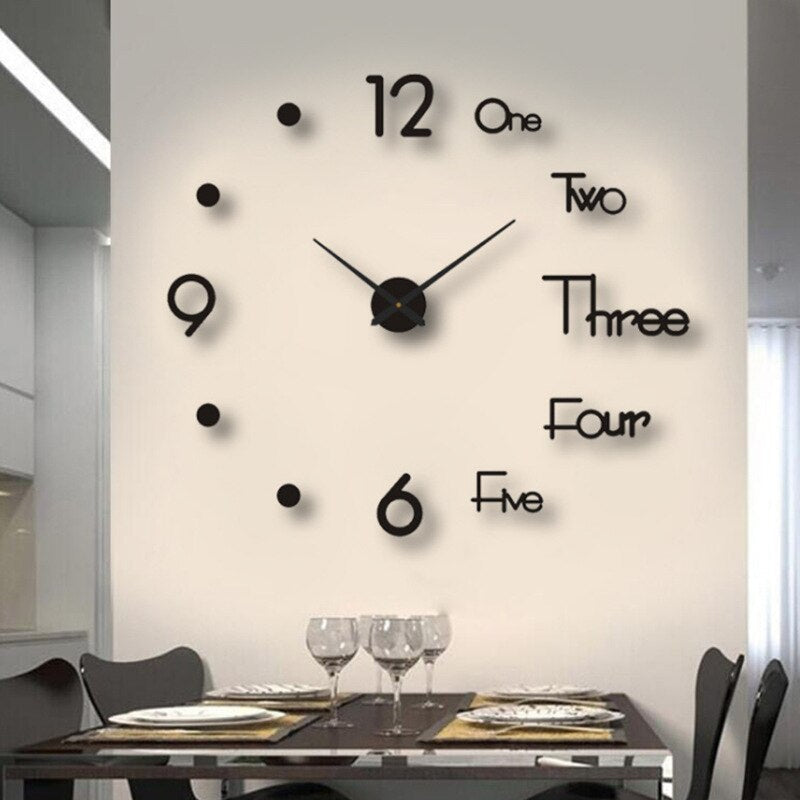 Oversized Modern Wall Clock – Decorative Statement Piece for Any Room - Atelier Dubois Paris