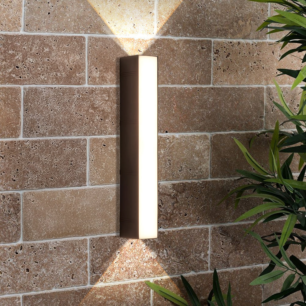 Three-Way Outdoor Wall Light | Modern Vertical Light Fixture