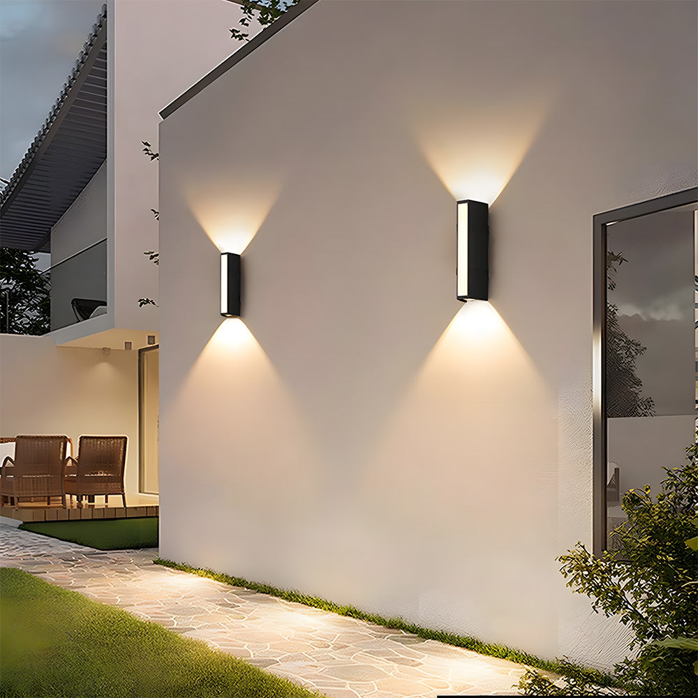 Three-Way Outdoor Wall Light | Modern Vertical Light Fixture
