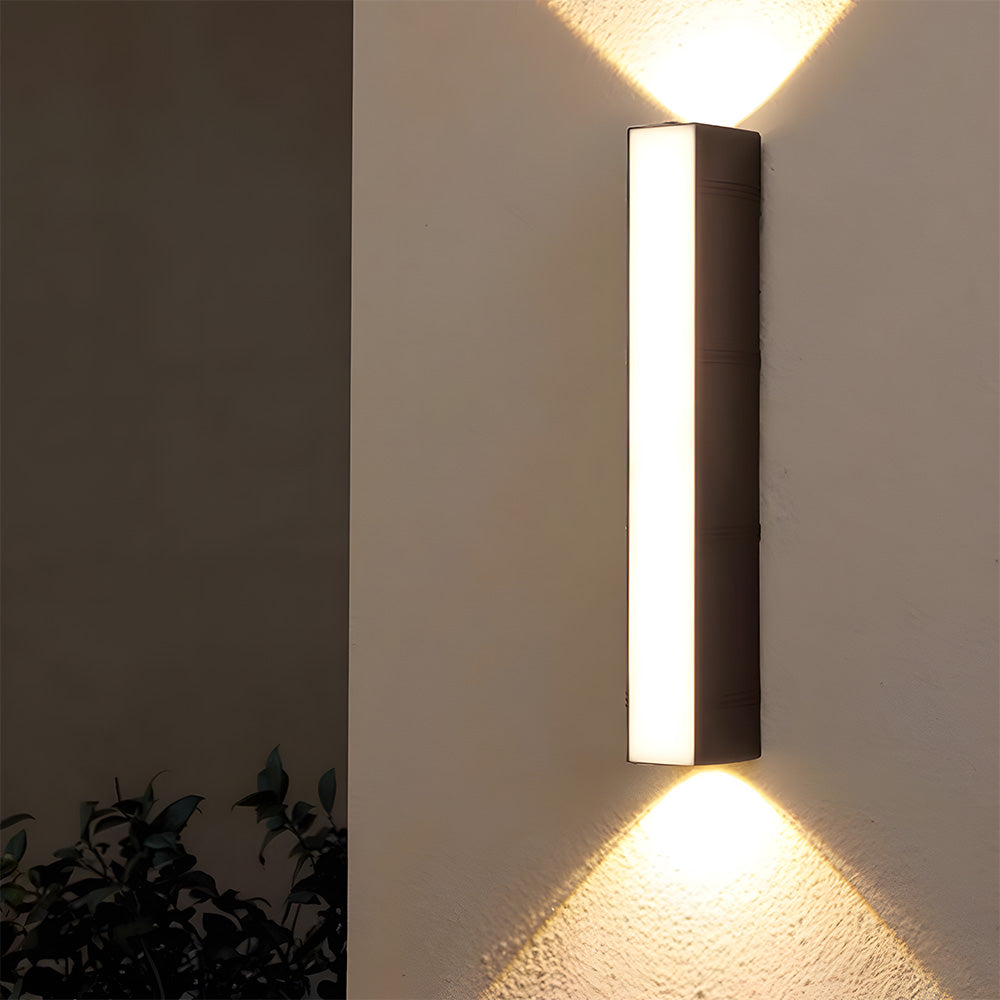 Three-Way Outdoor Wall Light | Modern Vertical Light Fixture