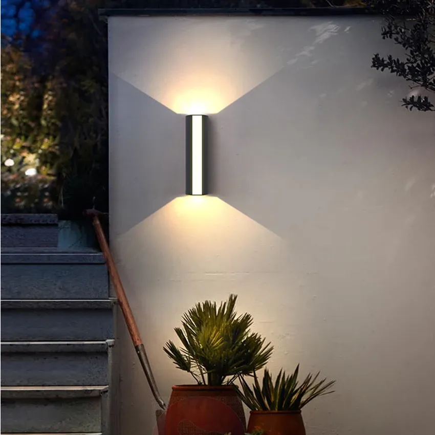 Three-Way Outdoor Wall Light | Modern Vertical Light Fixture