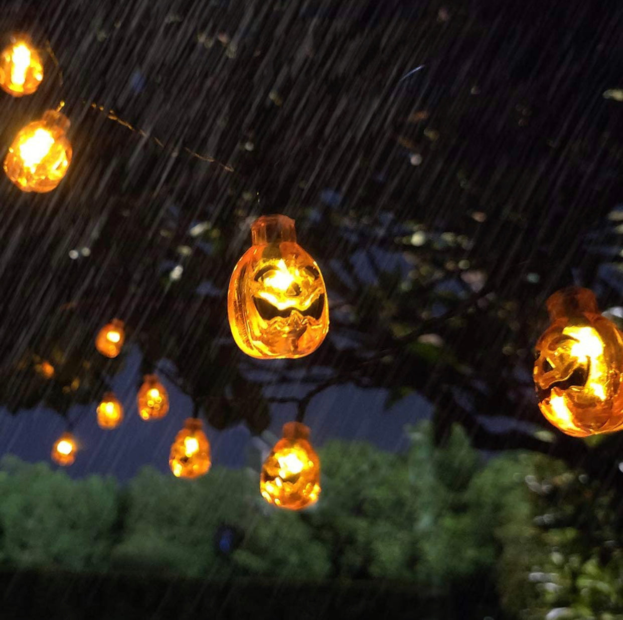 Solar Powered Halloween String Lights | 33Ft 50 LED Pumpkins, 8 Modes