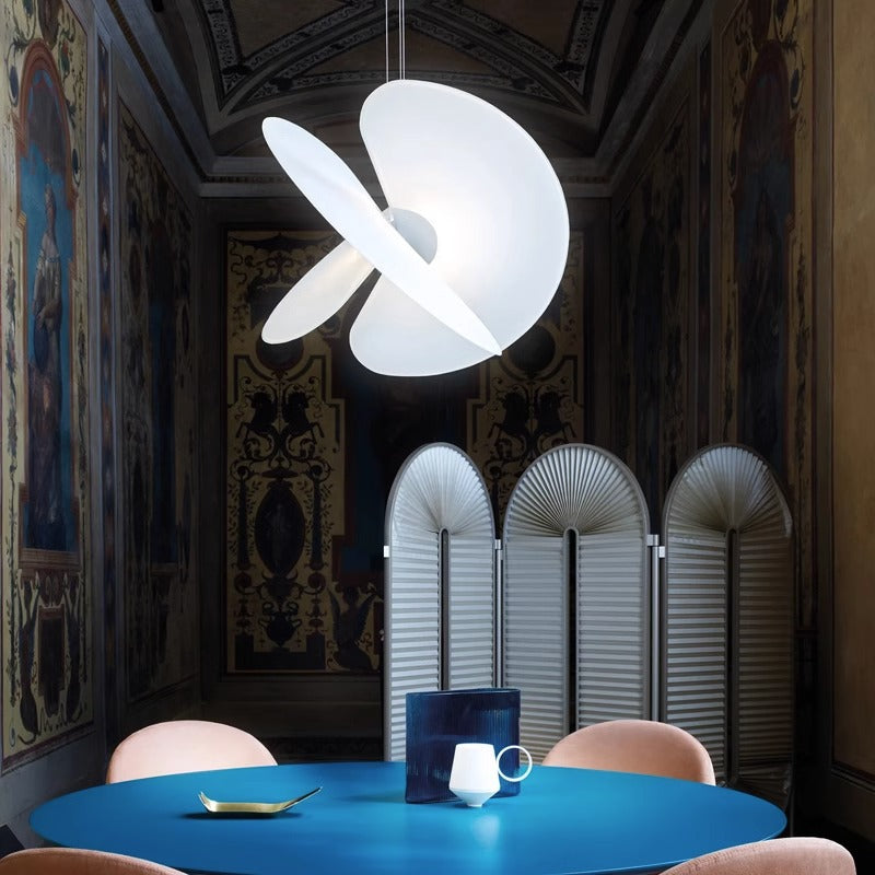 Nordic White Fabric Chandelier – Creative Ceiling Light Fixture