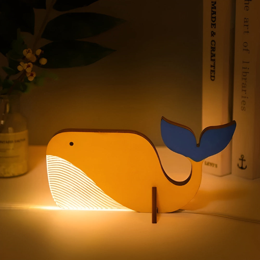 Wooden Kids’ Table Lamp with Animal Design – Decorative Lighting