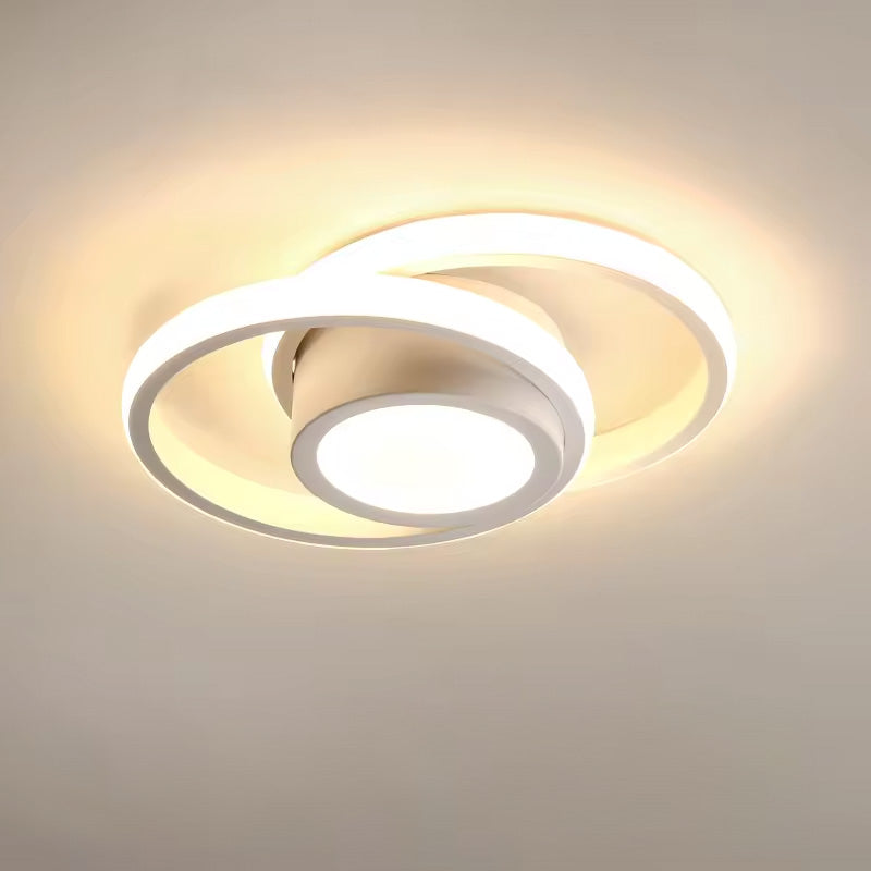 Dual Halo LED Ceiling Light | Minimalist Hallway Lighting