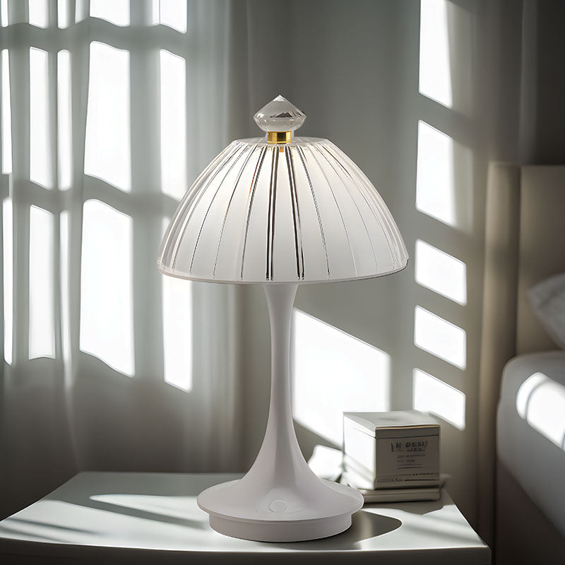 White Flower Bud LED Table Lamp – Touch Control Design