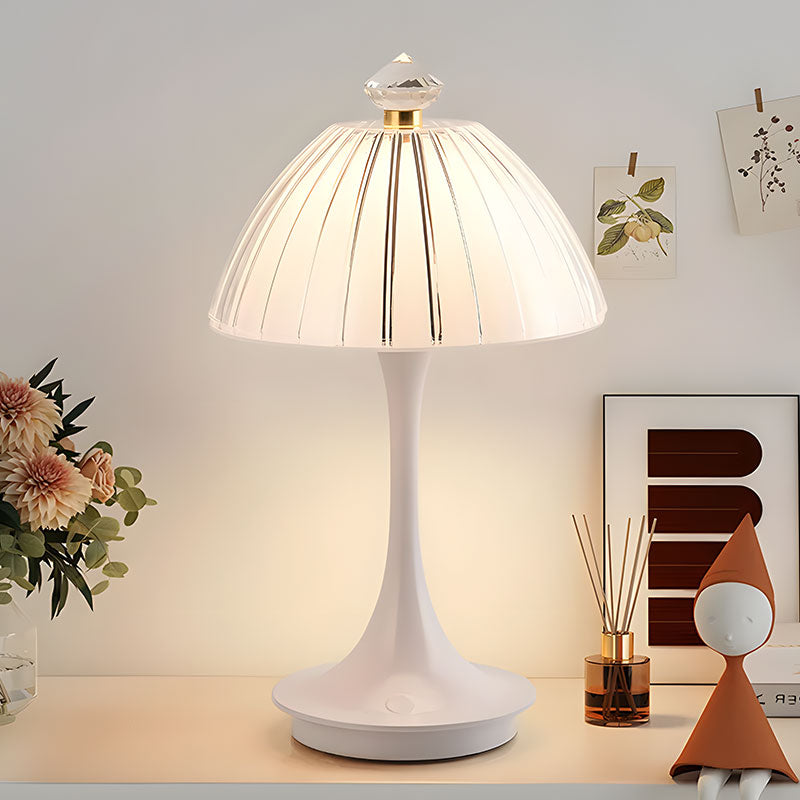 White Flower Bud LED Table Lamp – Touch Control Design