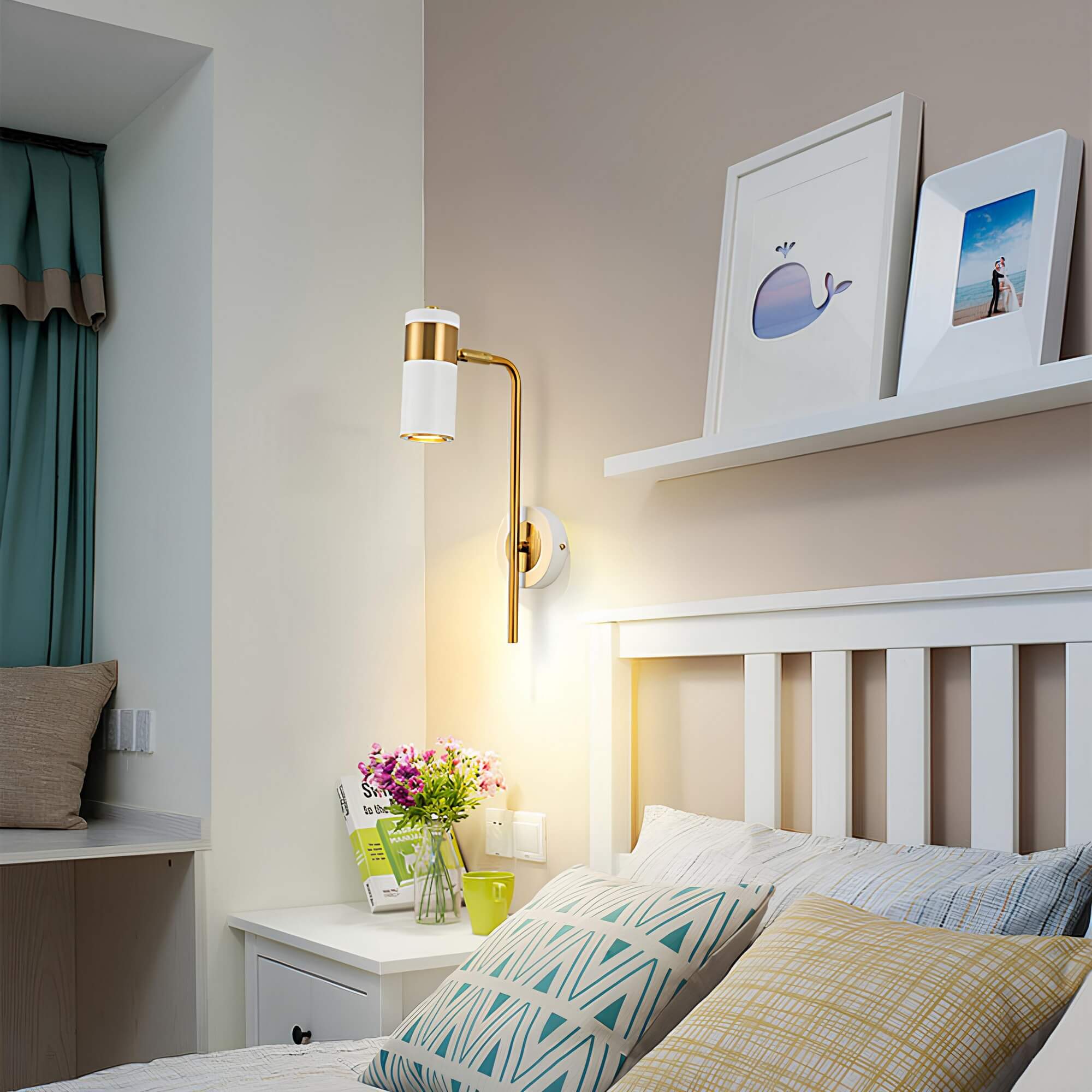 350° Adjustable Swivel LED Wall Light | Bedroom Headboard Reading Light