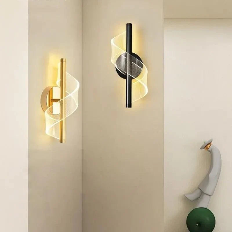 Modern Spiral Wall Light – Cool White/Warm White/3-Color LED