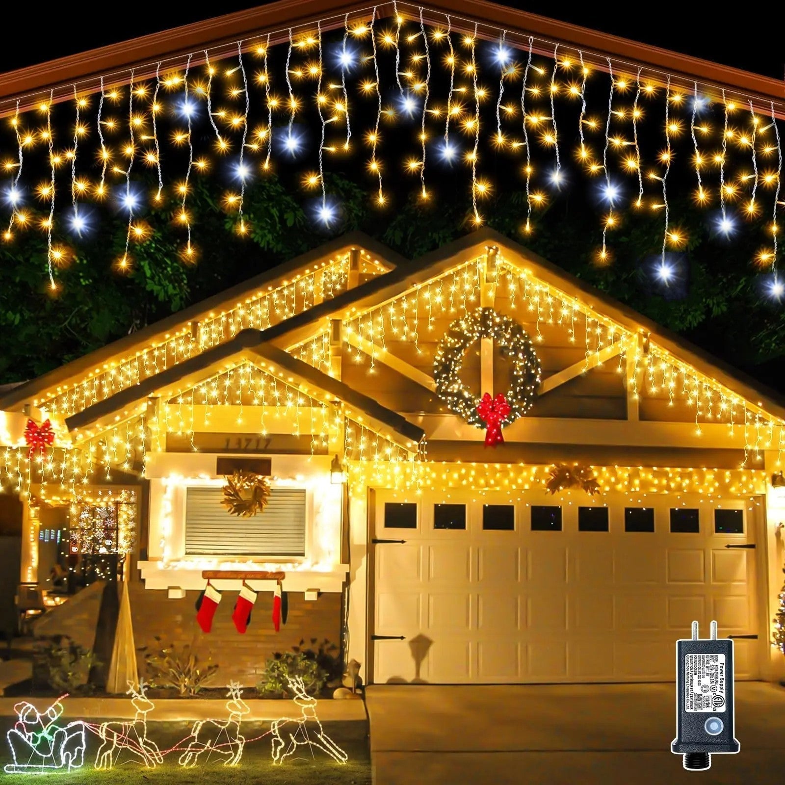 Christmas LED Curtain Lights | 300 LEDs Indoor/Outdoor