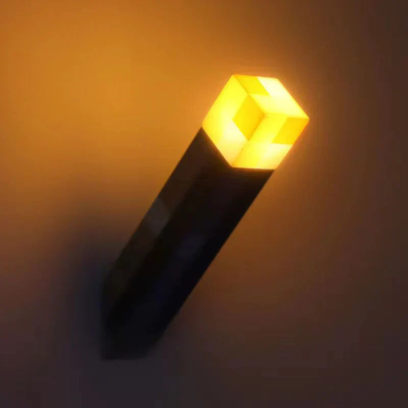 Minecraft-Inspired Glow Torch LED Wall Light | Bedroom Night Lamp