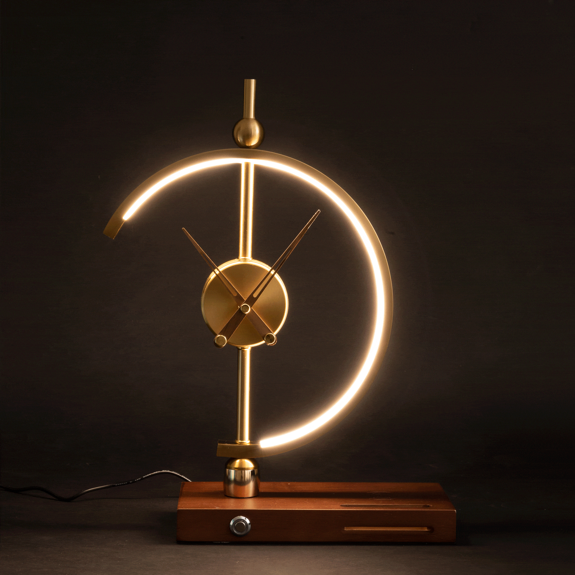Modern Lamp with Clock & USB Charger