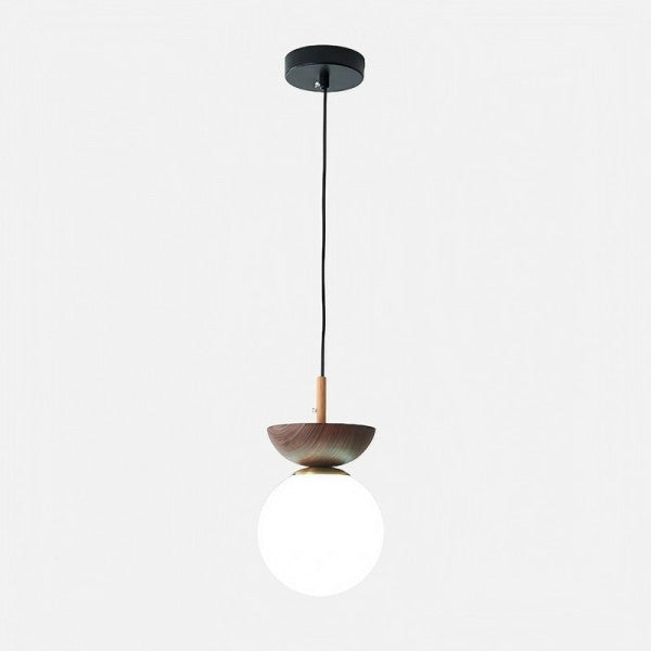 Scandinavian Half-Wood Pendant Light | Nordic Style Lighting