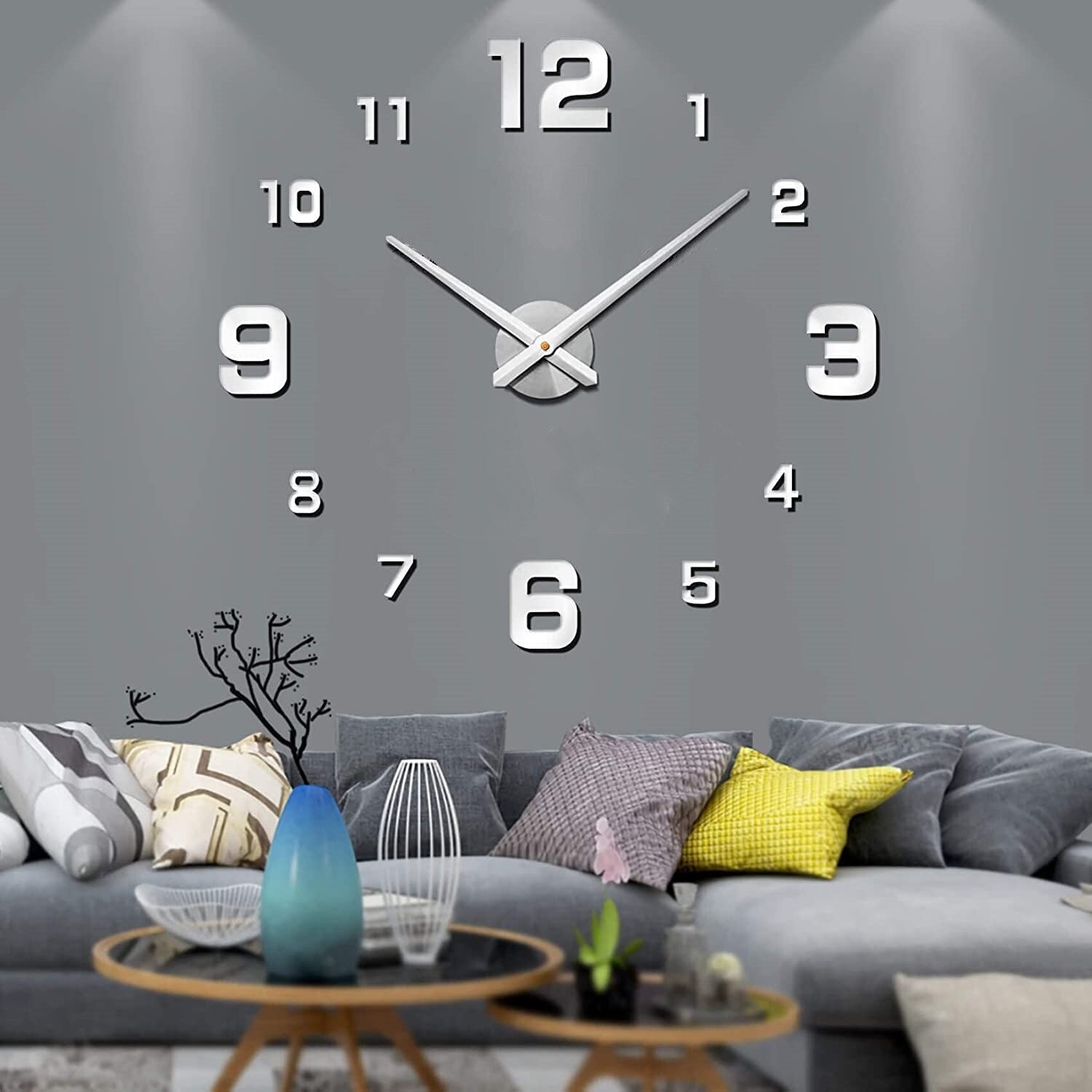 Oversized Modern Wall Clock – Decorative Statement Piece for Any Room - Atelier Dubois Paris