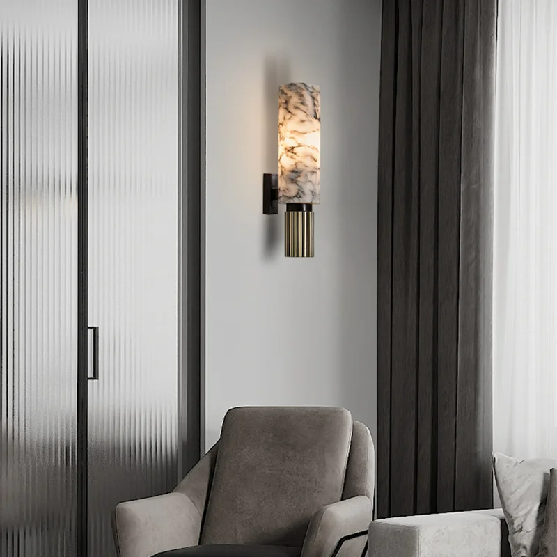 Marble Finish Wall-Mounted Lamp