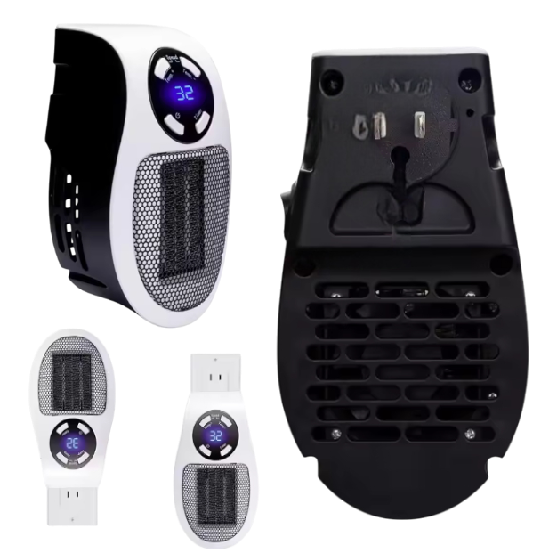 Portable Plug-In Room Heater – Quiet, Energy-Saving Electric Wall Heater