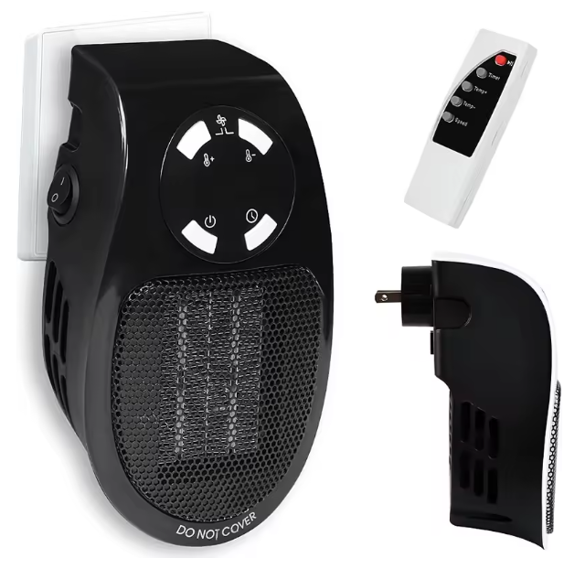 Portable Plug-In Room Heater – Quiet, Energy-Saving Electric Wall Heater