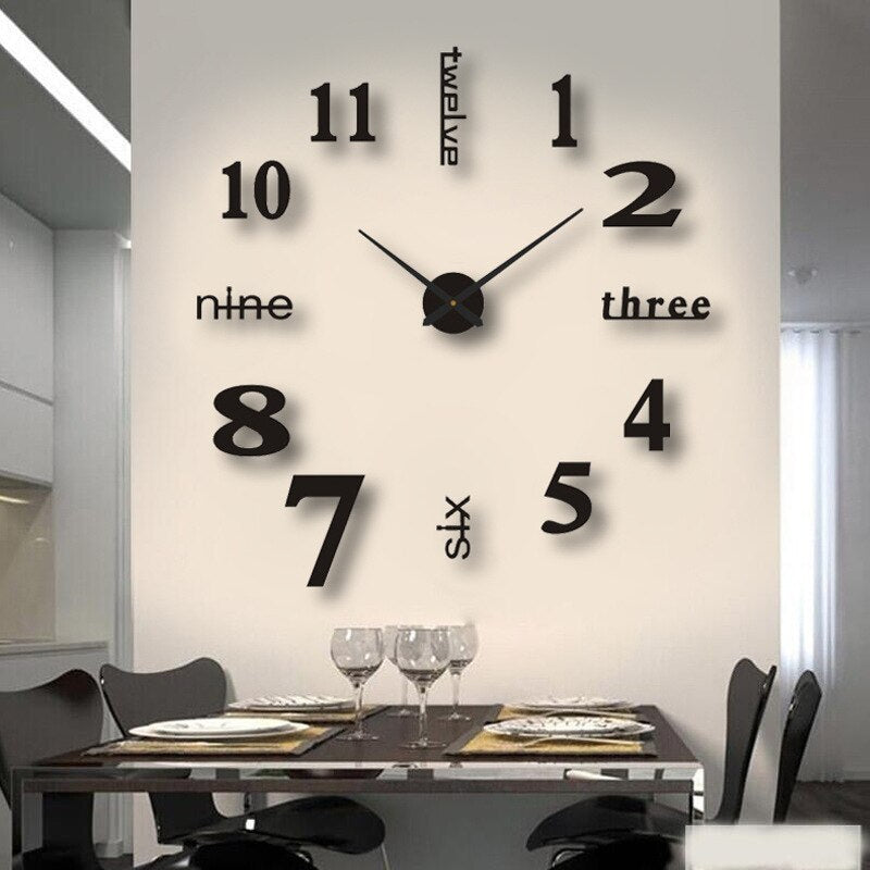 Oversized Modern Wall Clock – Decorative Statement Piece for Any Room - Atelier Dubois Paris