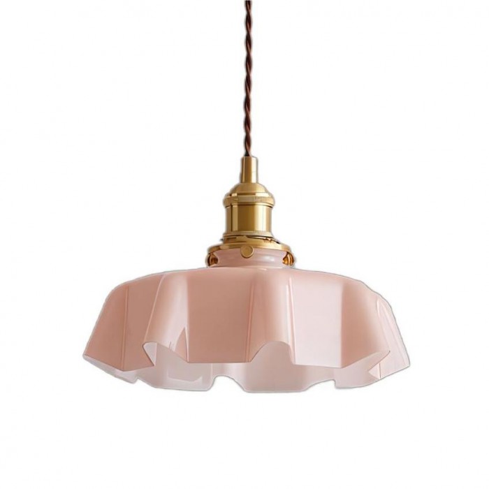 Cream Flower Pendant Light | Vintage Glass Shade