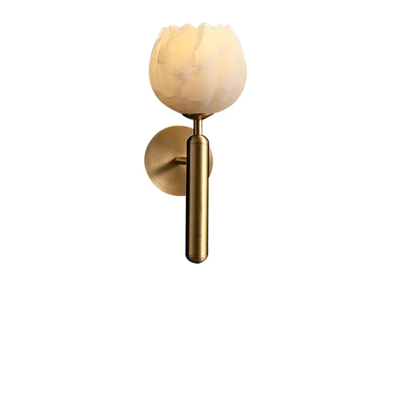 Wall-Mounted Marble Rose Lamp