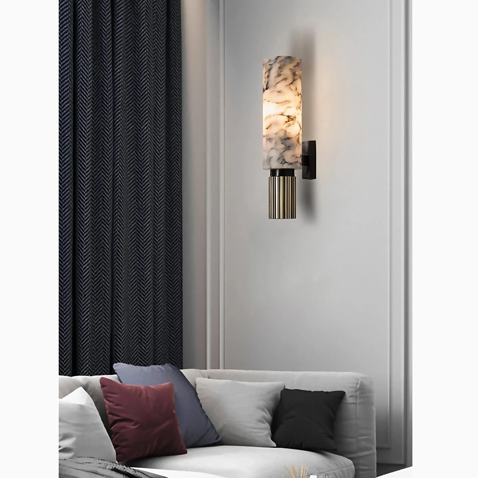 Marble Finish Wall-Mounted Lamp