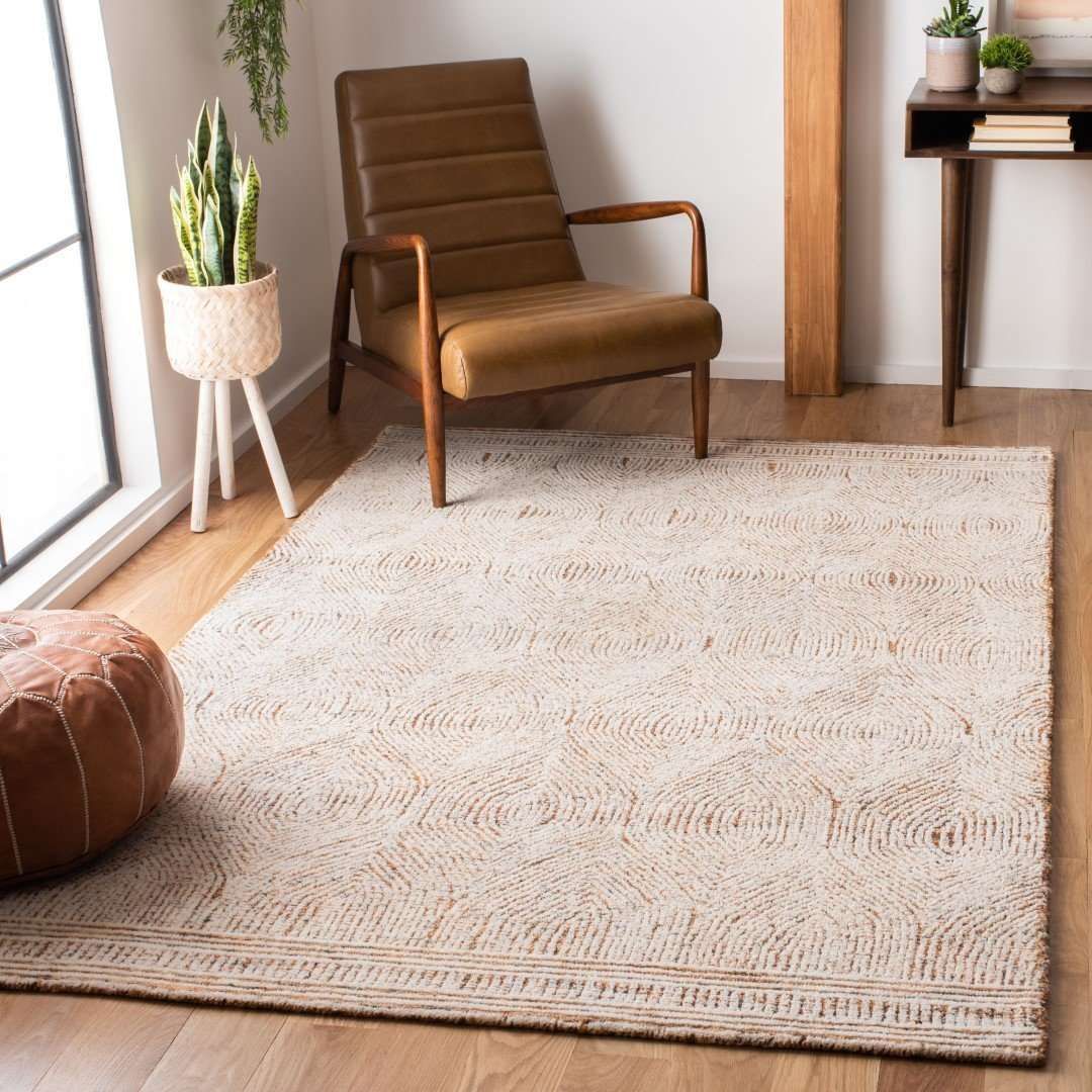 Living Room Floor Rug - Tufted with Minimalist Pattern