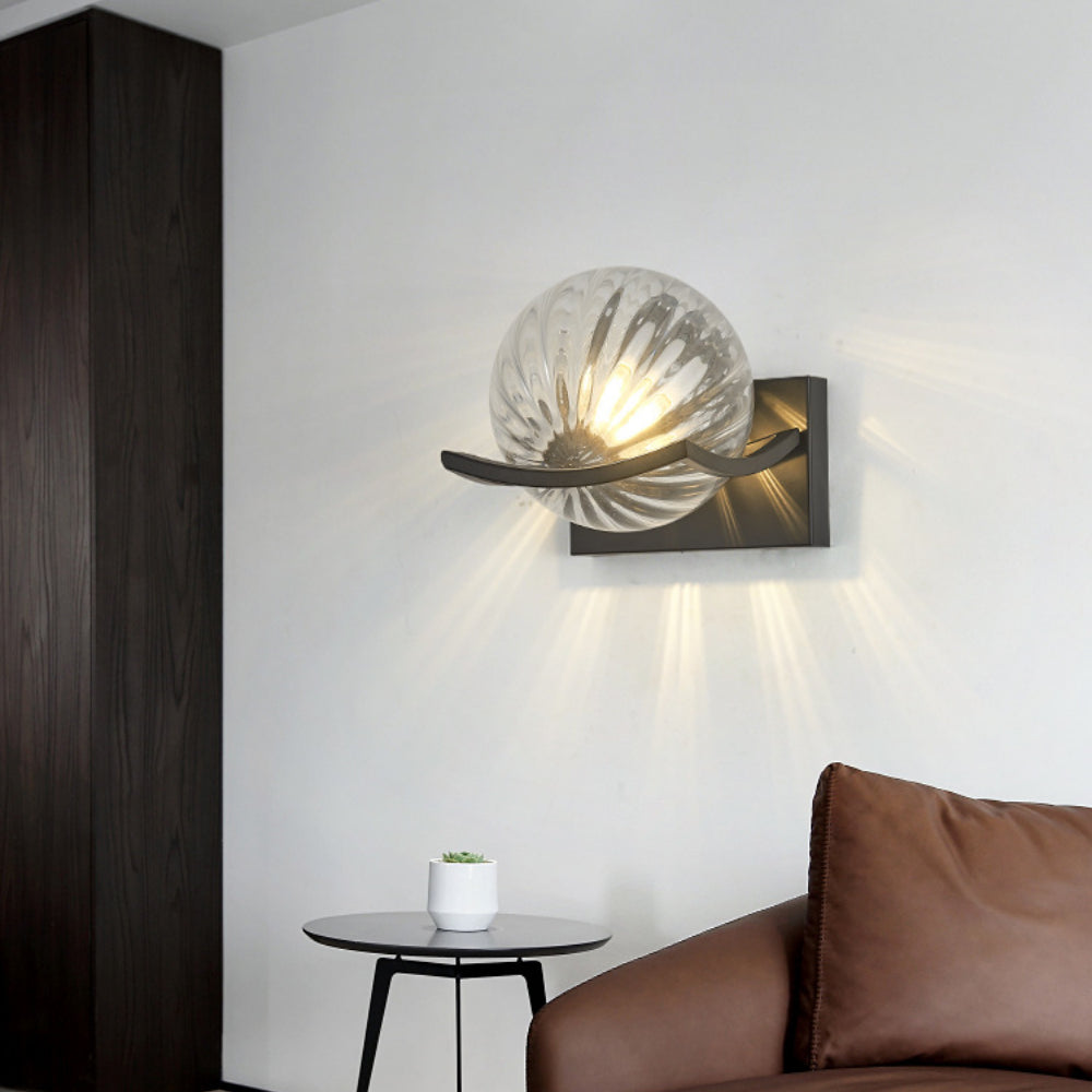 Clear Glass LED Wall Light | Wall-Mounted
