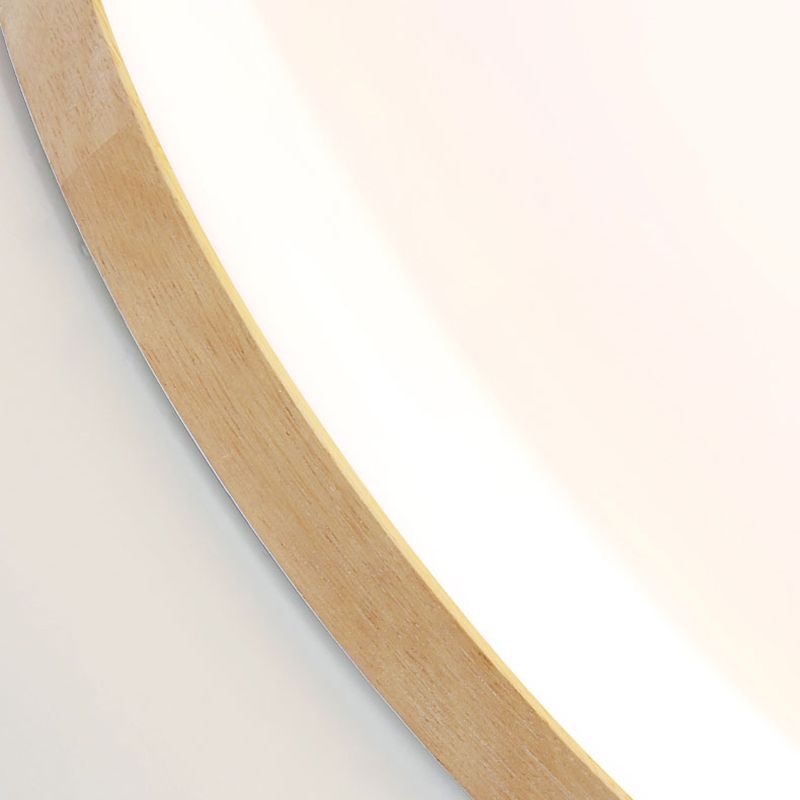 Slim Round Wood & Acrylic LED Ceiling Lamp – Dimmable Modern Lighting