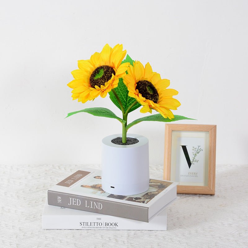 Decorative Sunflower LED Table Lamp – Bright & Sparkling Floral Accent Light - Atelier Dubois Paris