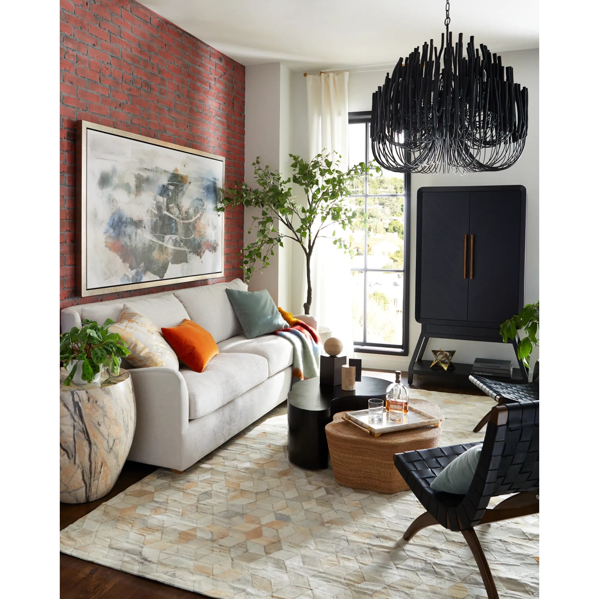 Multi-Stick Ceiling Chandelier – Cluster Pendant Light