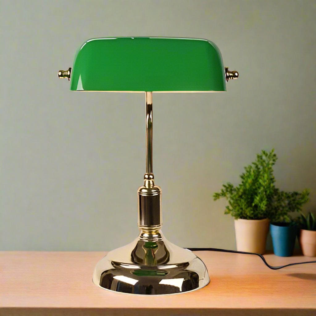 Glass Desk Lamp with European Flair