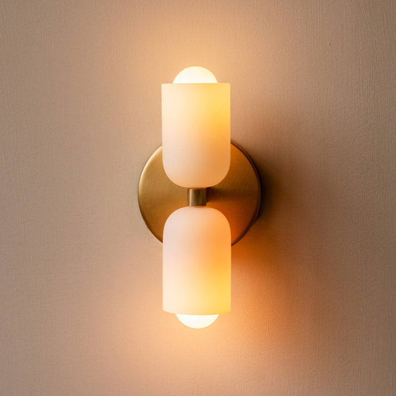 Modern LED Wall Light - Glass and Metal Wall Sconce