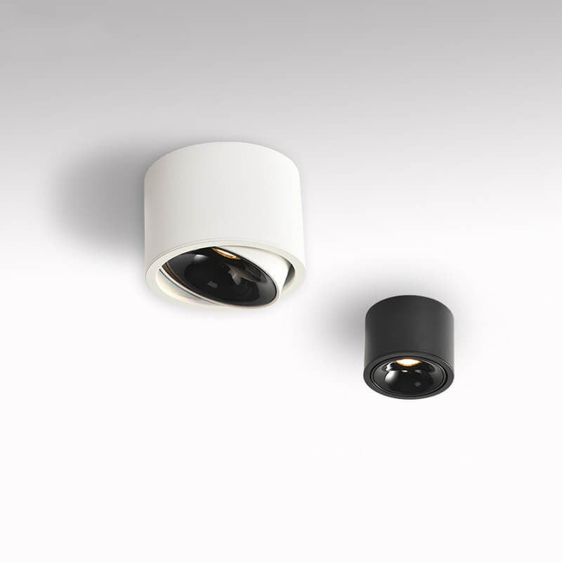 Minimalist Adjustable LED Flush Mount Ceiling Light - Round Spotlight Fixture