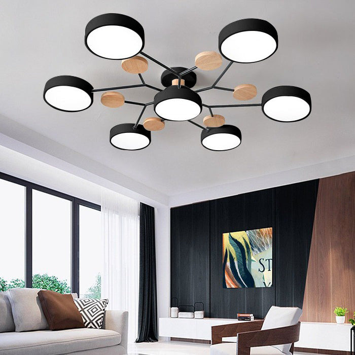 Contemporary Round LED Ceiling Light for Living Room