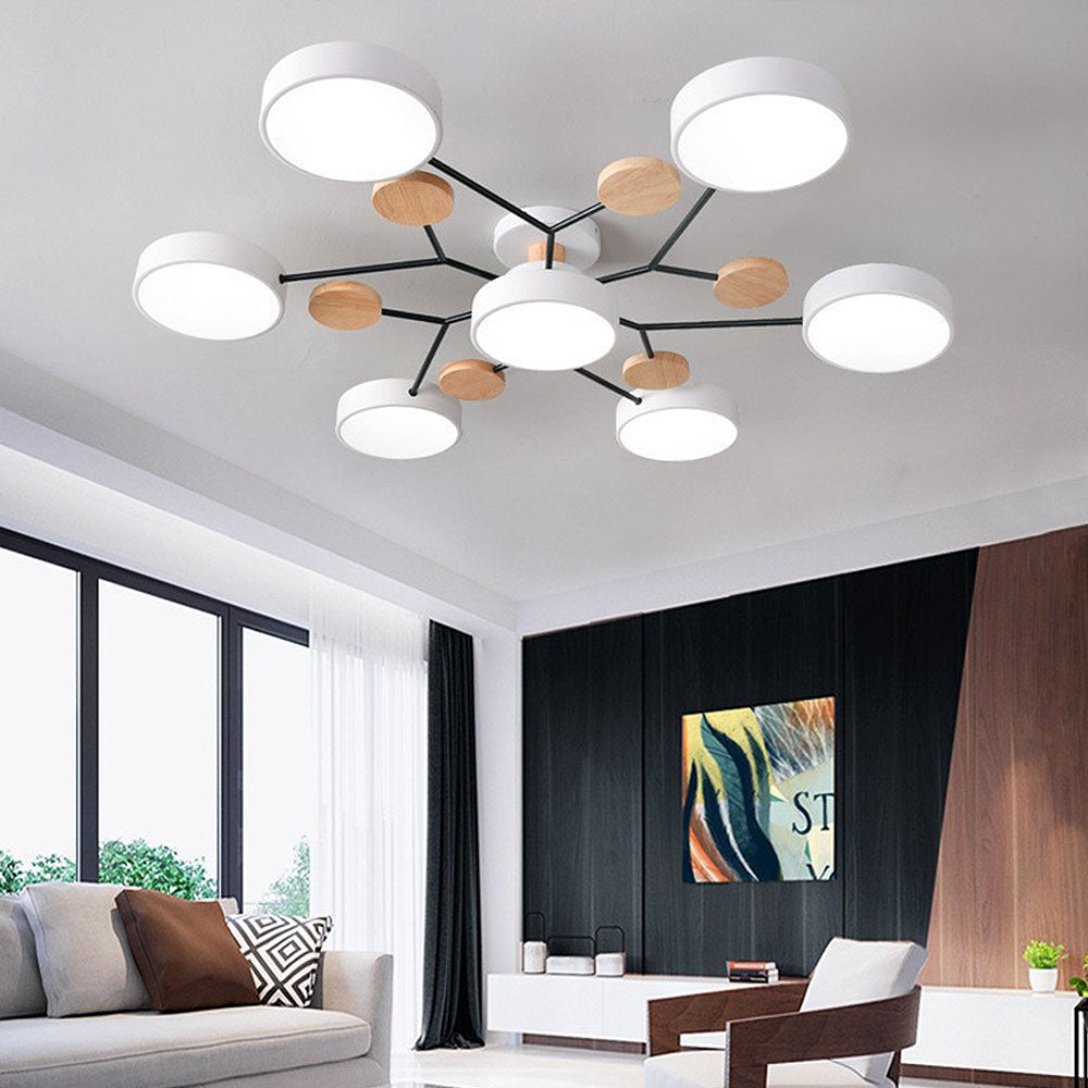 Contemporary Round LED Ceiling Light for Living Room