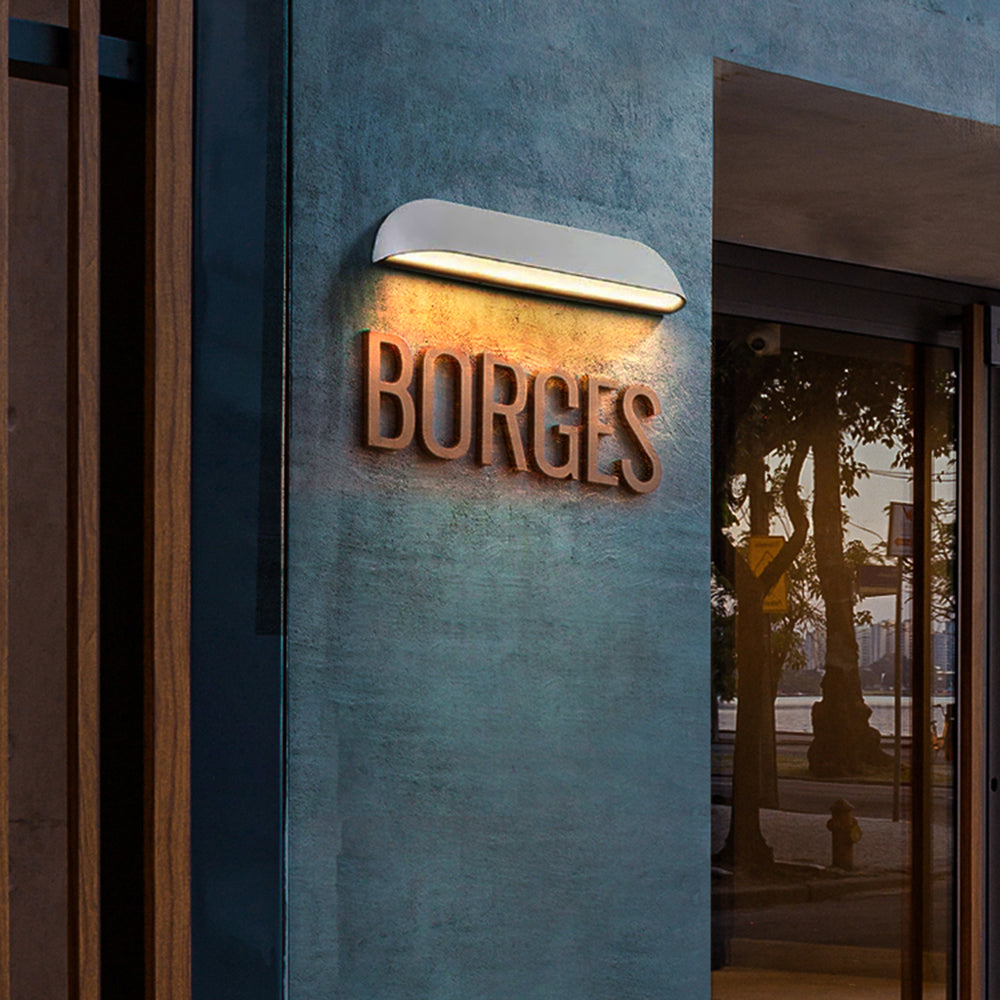 Minimalist Semi-Elliptical Outdoor Wall Lamp – Outdoor Lighting