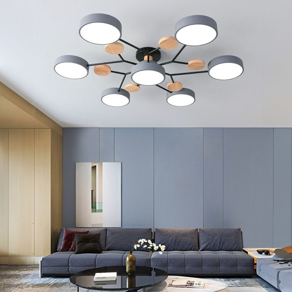 Contemporary Round LED Ceiling Light for Living Room