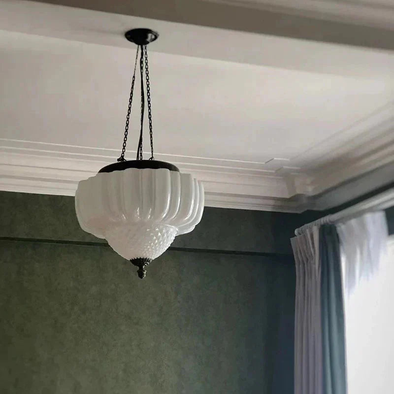 White Hanging Pendant Lamp | Minimalist Ceiling Fixture
