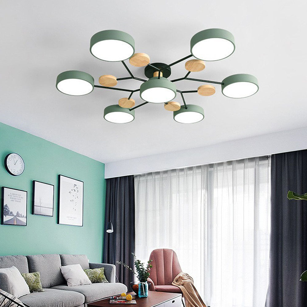 Contemporary Round LED Ceiling Light for Living Room