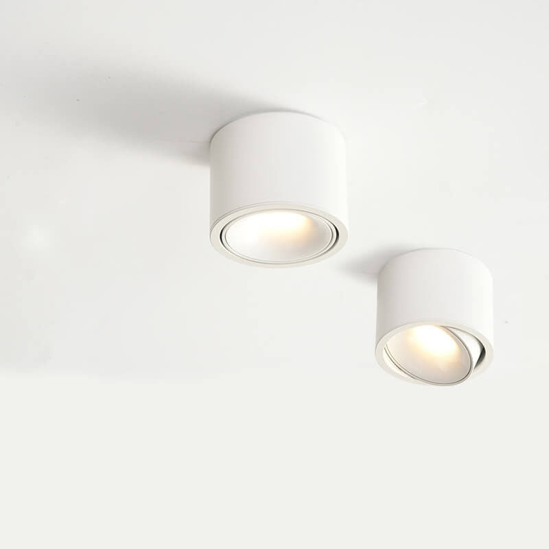 Minimalist Adjustable LED Flush Mount Ceiling Light - Round Spotlight Fixture