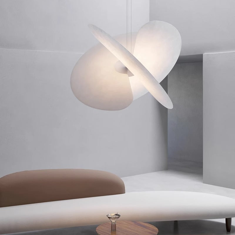 Nordic White Fabric Chandelier – Creative Ceiling Light Fixture