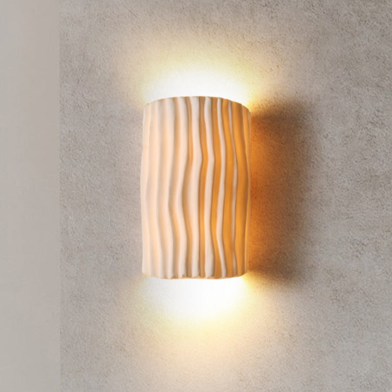 Modern Resin LED Wall Light – Semi-Cylindrical Resin Fixture
