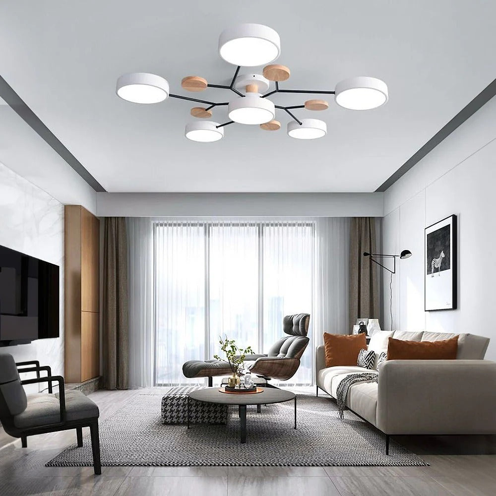 Contemporary Semi-Flush LED Ceiling Lamp