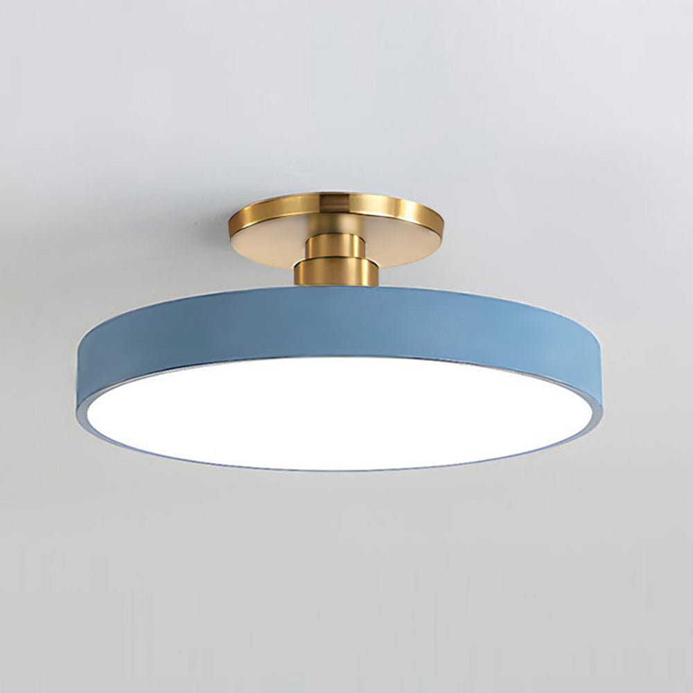 Modern Circular LED Ceiling Lamp – Semi-Flush Design - Atelier Dubois Paris