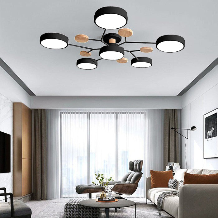 Contemporary Round LED Ceiling Light for Living Room