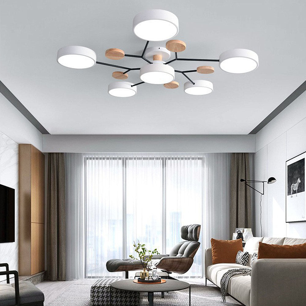 Contemporary Round LED Ceiling Light for Living Room