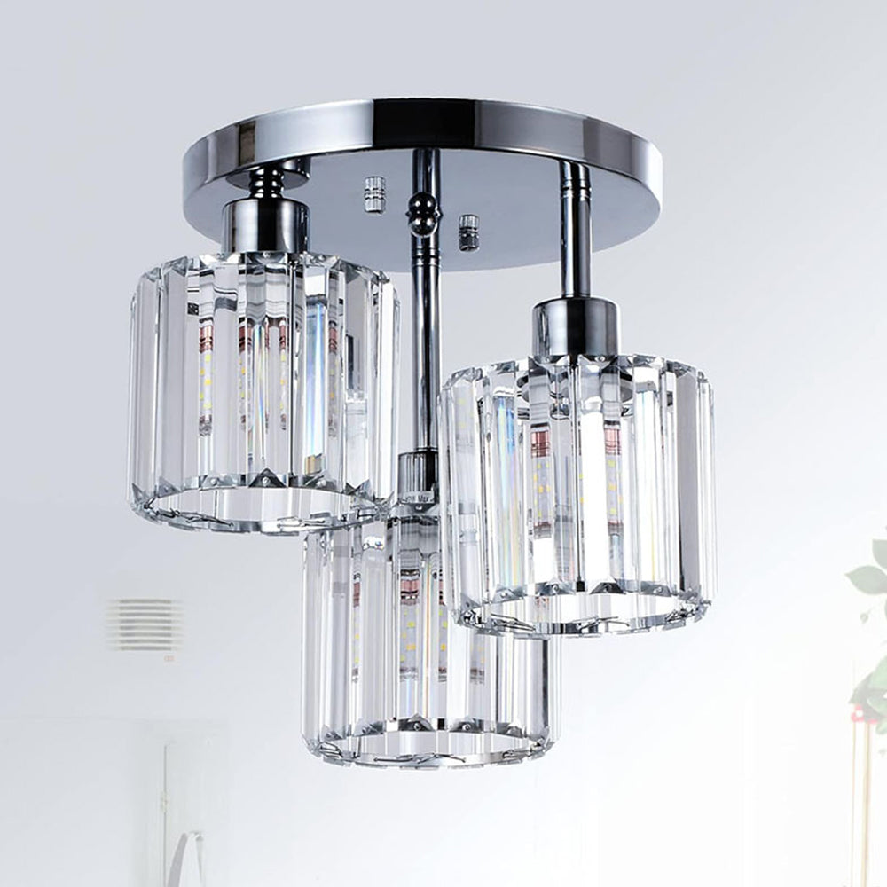 Elegant Modern Crystal Ceiling Lights – Semi-Recessed Design