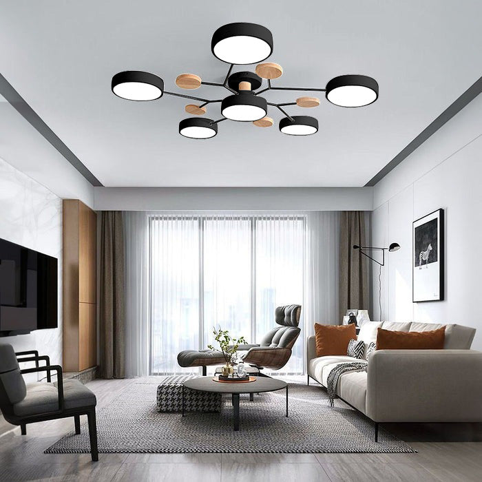 Contemporary Round LED Ceiling Light for Living Room