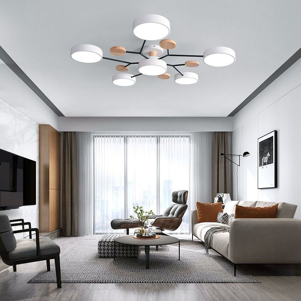 Contemporary Round LED Ceiling Light for Living Room