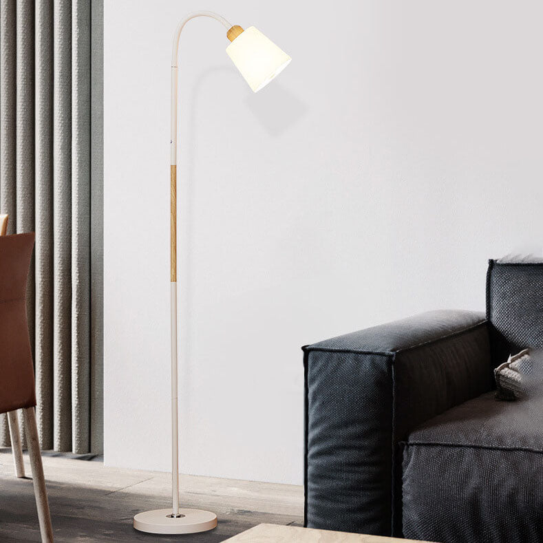 Adjustable Shade Floor Lamp with Sturdy Iron Base